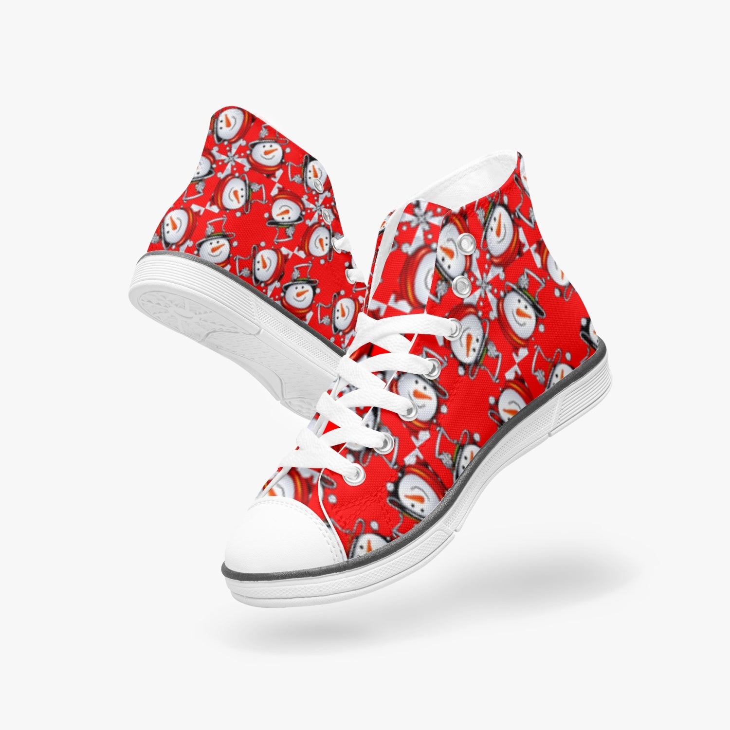 - Snow Man's Delight Kid's Light High-Top Canvas Christmas Shoes - Kids Sneakers at TFC&H Co.
