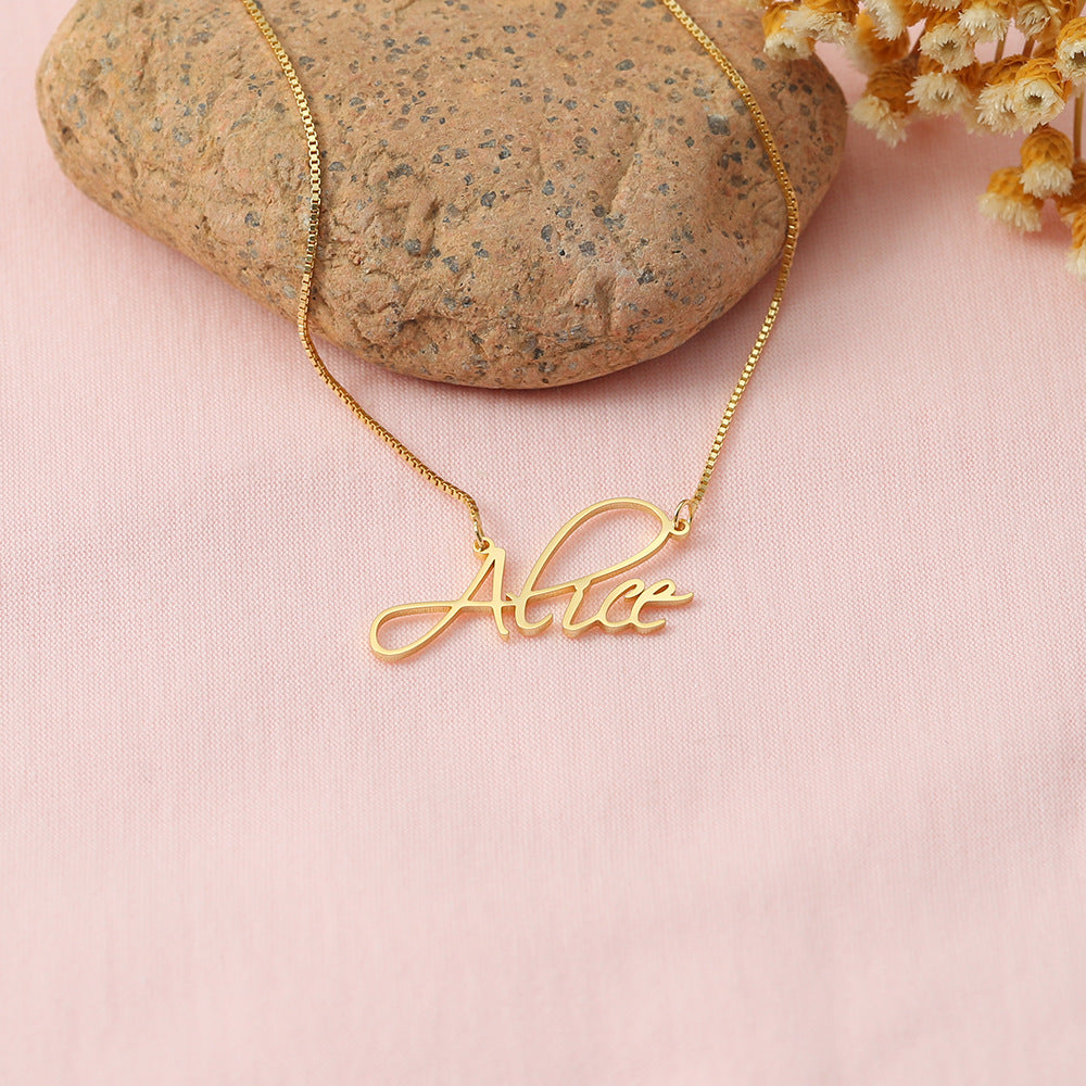 - Personalized Name Pendant Necklace - necklace at TFC&H Co.