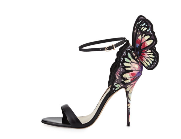 BLACK - Women's Butterfly Wing High-heeled Sandals - womens shoe at TFC&H Co.