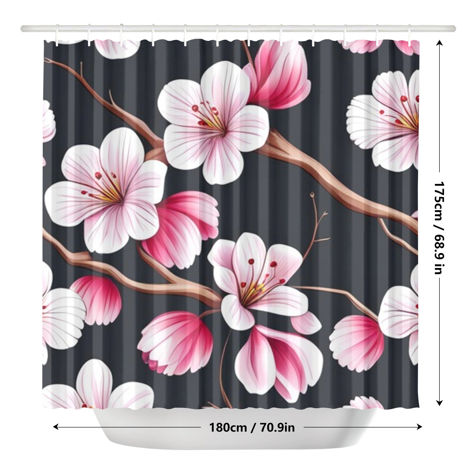 - Cherry Blossom Shower Curtain - shower curtain at TFC&H Co.