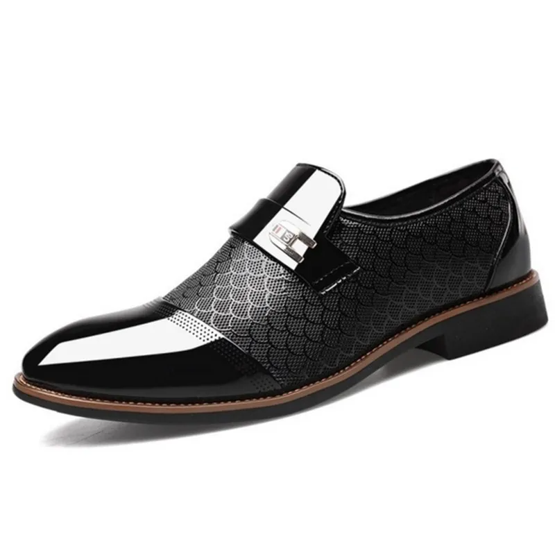 - Business Formal Embossed Low-Top Men's Oxford Shoes - mens oxfords at TFC&H Co.