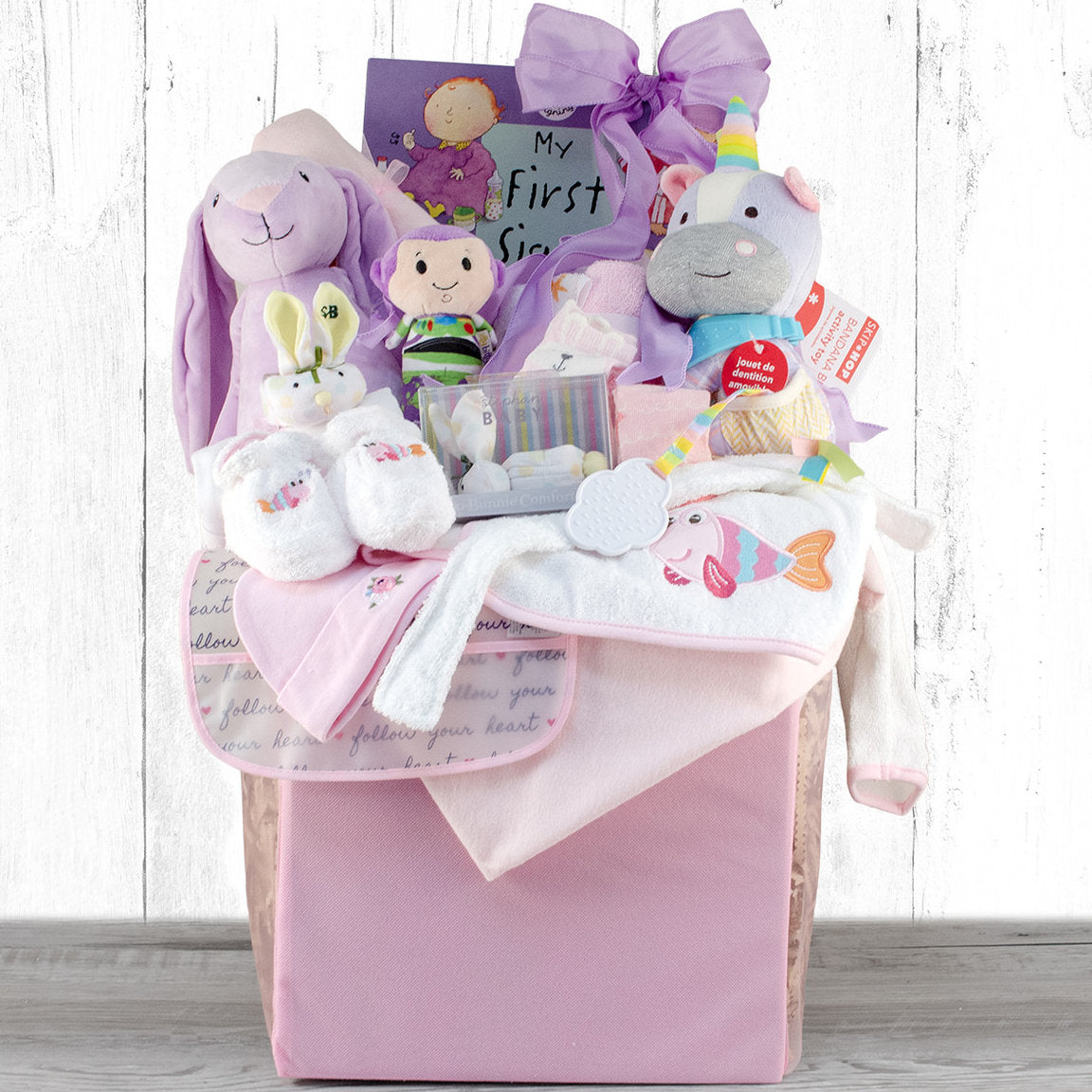 - Congratulations: Baby Girl Gift Basket - Gift basket at TFC&H Co.