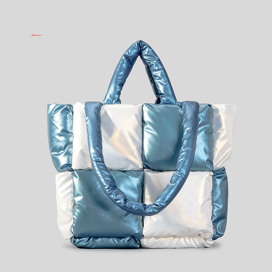 Blue And White - Cotton-padded Tote Bag - Tote bags at TFC&H Co.