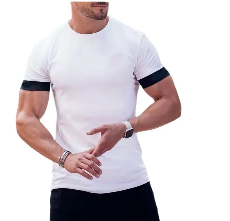 White - Sports Fitness Moisture Wicking Crew Neck Men's T-Shirt - Mens T-Shirts at TFC&H Co.