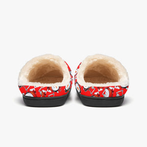- Snow Man's Delight Fluffy Bedroom Christmas Slippers - unisex slippers at TFC&H Co.