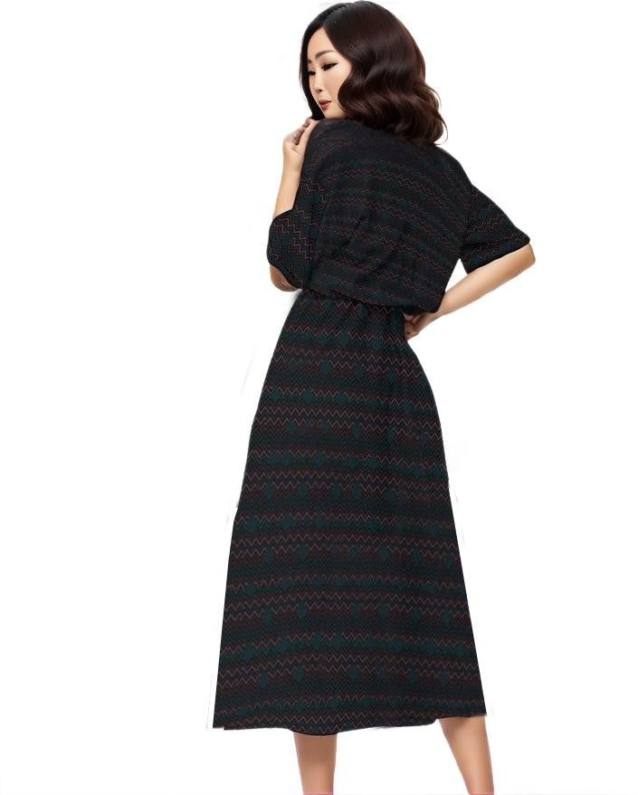 Easy Days Womens Elastic Waist Dress - Dark - women's dress at TFC&H Co.