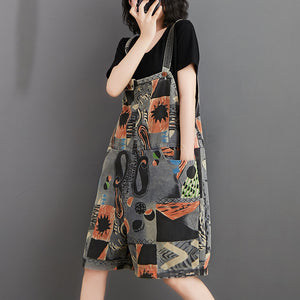 - Summer Printed Denim Overalls For Women - womens overalls at TFC&H Co.