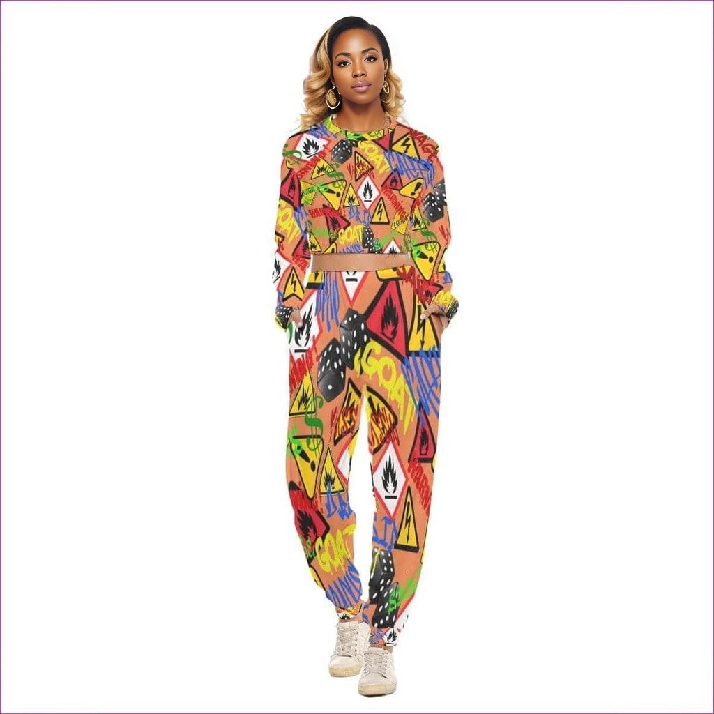 Hazard Womens Crop Sweatsuit - women's sweatsuit at TFC&H Co.