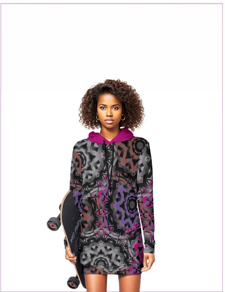 Mandala Graffiti Womens Hoodie Dress - women's hoodie dress at TFC&H Co.