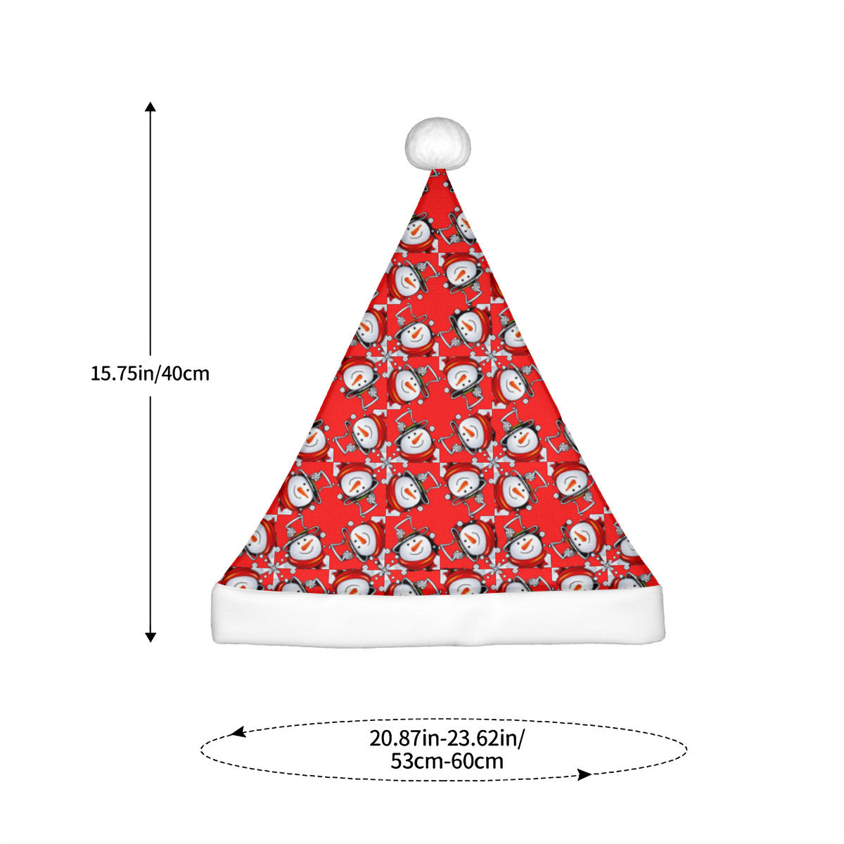 Snow Man's Delight Adult Glowing Plush Christmas Hat - hat at TFC&H Co.