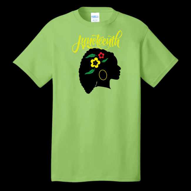 UNISEX T-SHIRT LIME - Silhouette of Life Unisex Juneteenth T-shirt - Ships from The US - Unisex T-Shirt at TFC&H Co.