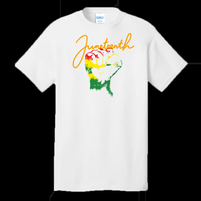 UNISEX T-SHIRT WHITE - Juneteenth Unisex T-shirt - Ships from The US - Unisex T-Shirt at TFC&H Co.