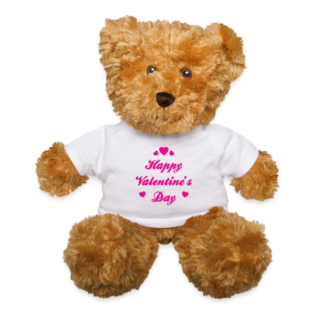 white - Happy Valentine's Day Teddy Bear - Teddy Bear at TFC&H Co.