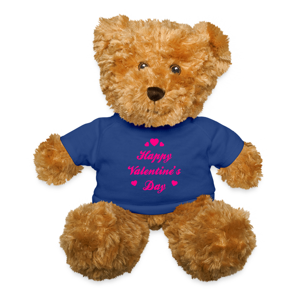 royal blue - Happy Valentine's Day Teddy Bear - Teddy Bear at TFC&H Co.