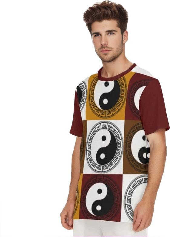 Yin Yang Men's O-Neck T-Shirt Organic Cotton - men's t-shirt at TFC&H Co.