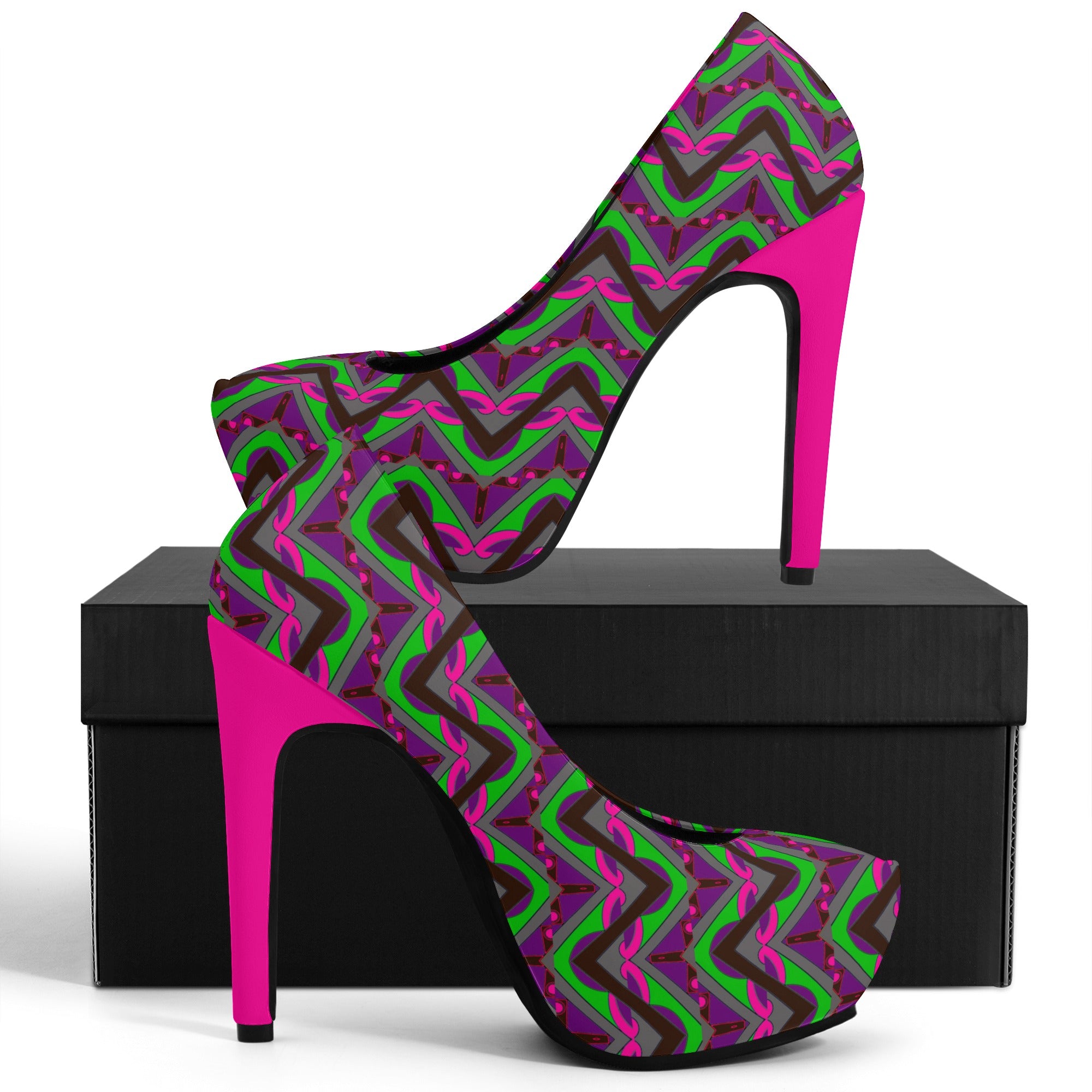 US5.5 (EU36) - Maze Women Platform Pumps 5 Inch High Heels - womens shoes at TFC&H Co.