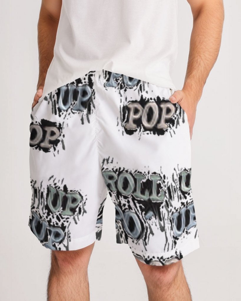 - Roll Up Po' Up Pop Men's Jogger Shorts - mens shorts at TFC&H Co.
