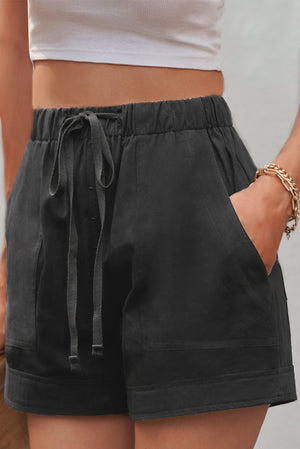 - Drawstring Elastic Waist Pocket Shorts - 4 colors - womens shorts at TFC&H Co.