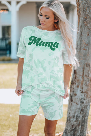 - Women Printed Letter Graphic Lounge Set - Mommy & Me - womens short set at TFC&H Co.