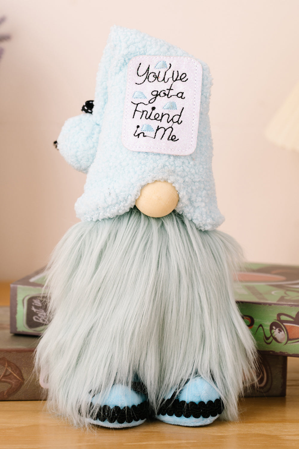 PASTEL BLUE ONE SIZE - Mother's Day Pom-Pom Trim Faceless Gnome - stuffed character at TFC&H Co.