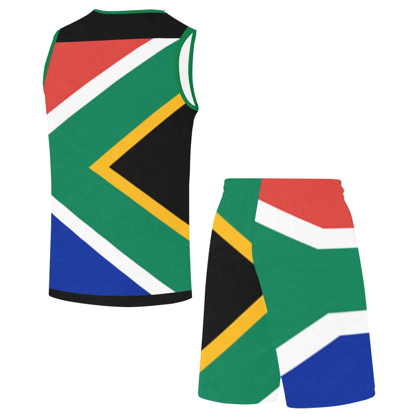 ZA Flag Men's Basketball Tracksuit - men's short set at TFC&H Co.