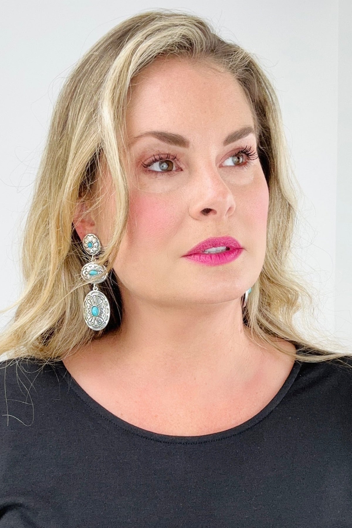 - Retro Turquoise Oval Dangle Earrings - Ships from The US - Dangle & Drop Earrings at TFC&H Co.