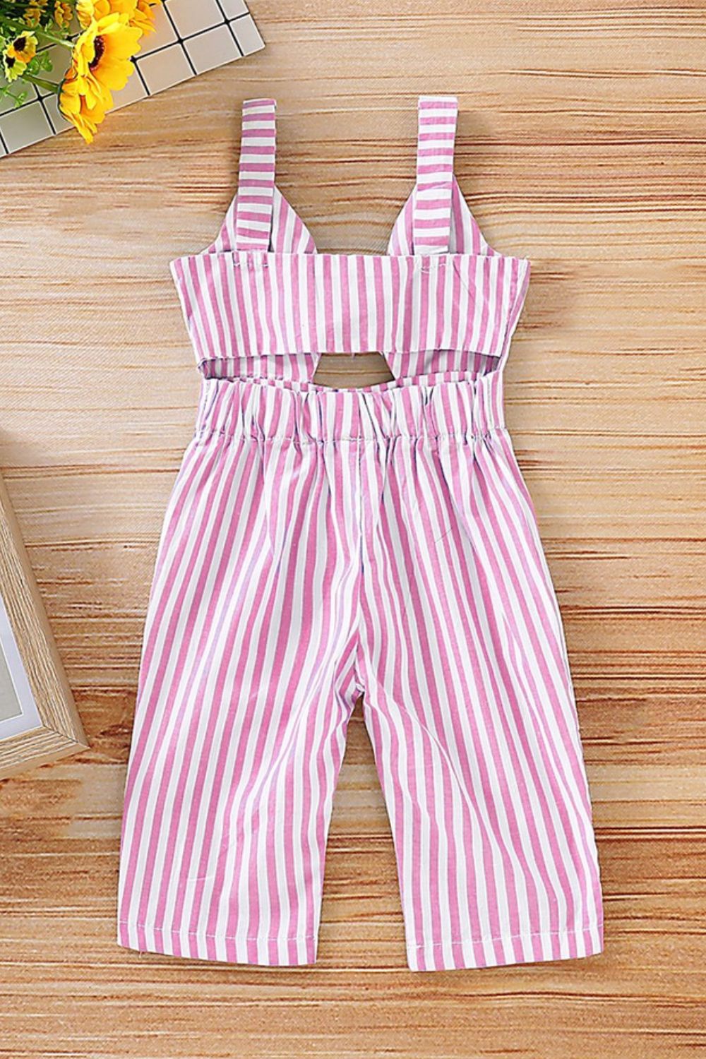 - Kids Striped Cutout Sleeveless Jumpsuit - Infant & Toddler Romper at TFC&H Co.
