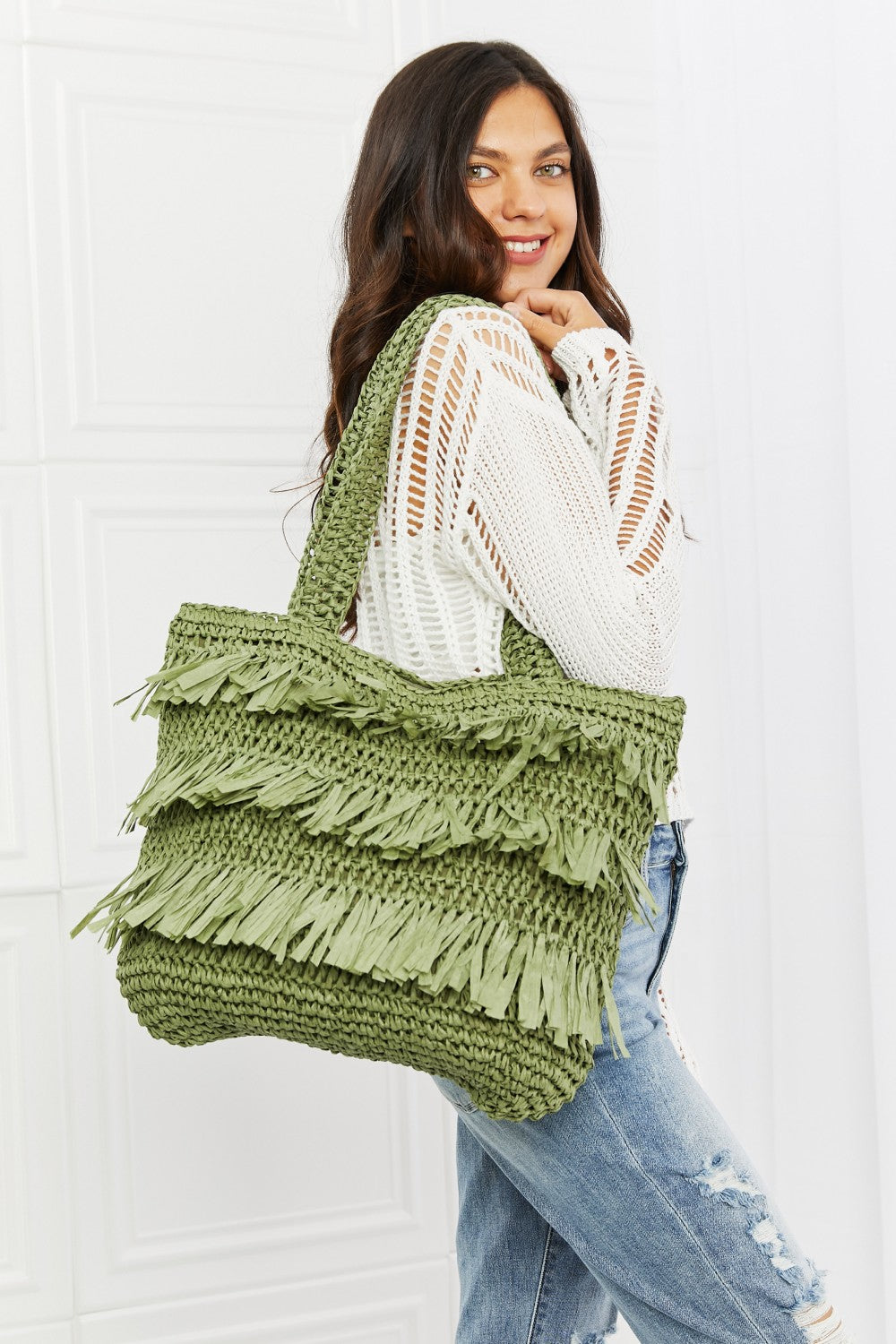 - Fame The Last Straw Fringe Straw Tote Bag - Ships from The US - Tote bags at TFC&H Co.