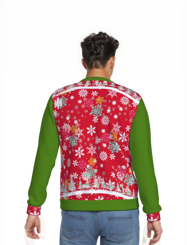 - Snow Man's Delight Men's Heavy Fleece Christmas Sweatshirt - mens sweatshirt at TFC&H Co.