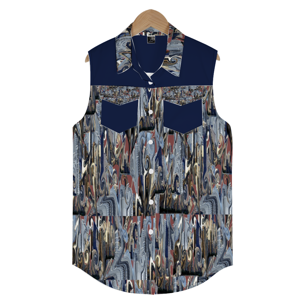 - Mirage Sleeveless Women's Shirt with Double Pockets - womens shirt at TFC&H Co.