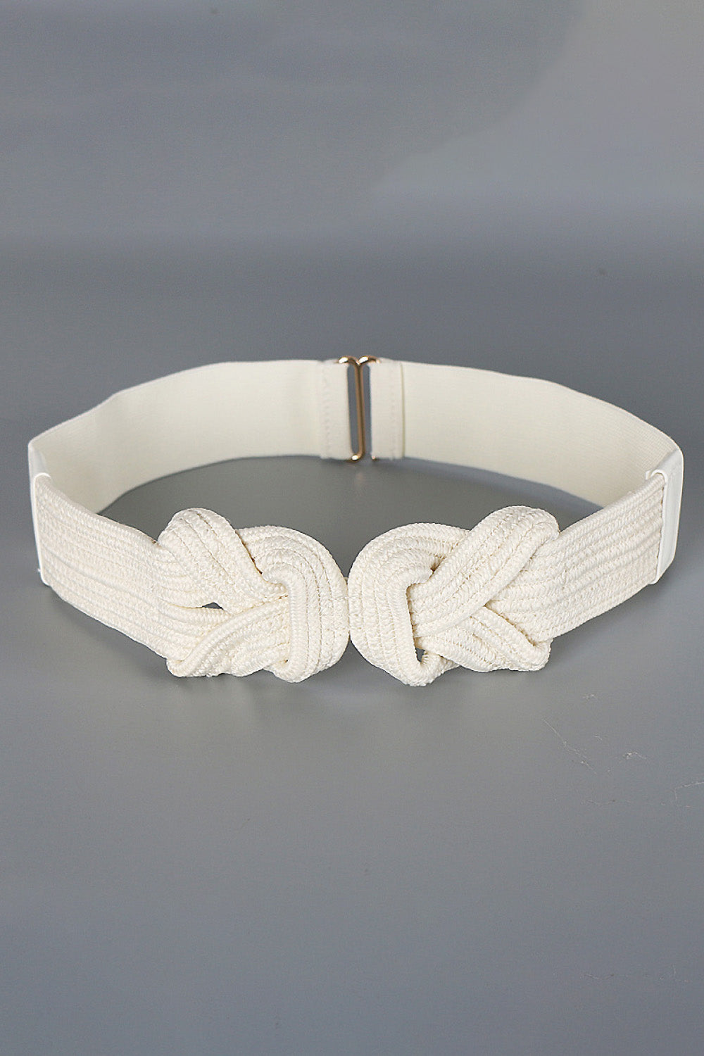 IVORY ONE SIZE - PU Leather Wide Elastic Belt - belts at TFC&H Co.