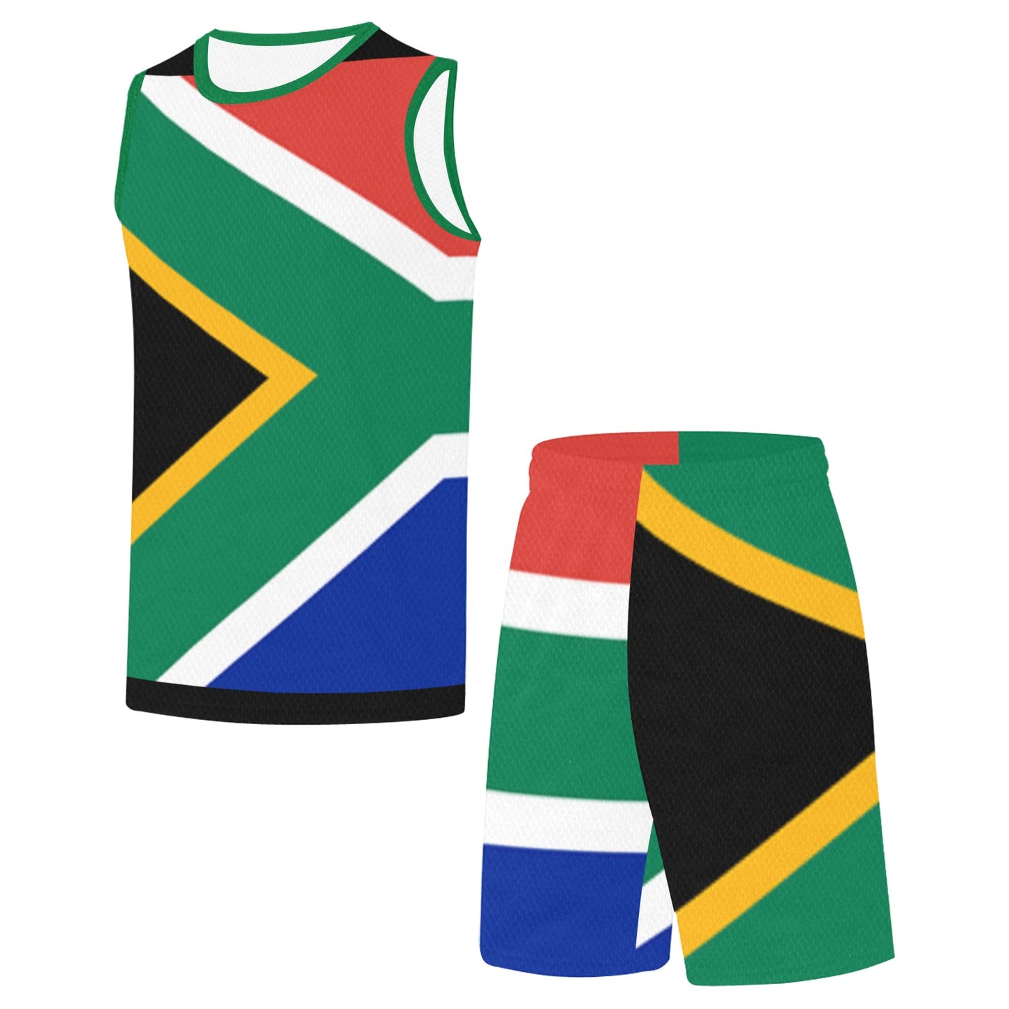 ZA Flag Men's Basketball Tracksuit - men's short set at TFC&H Co.