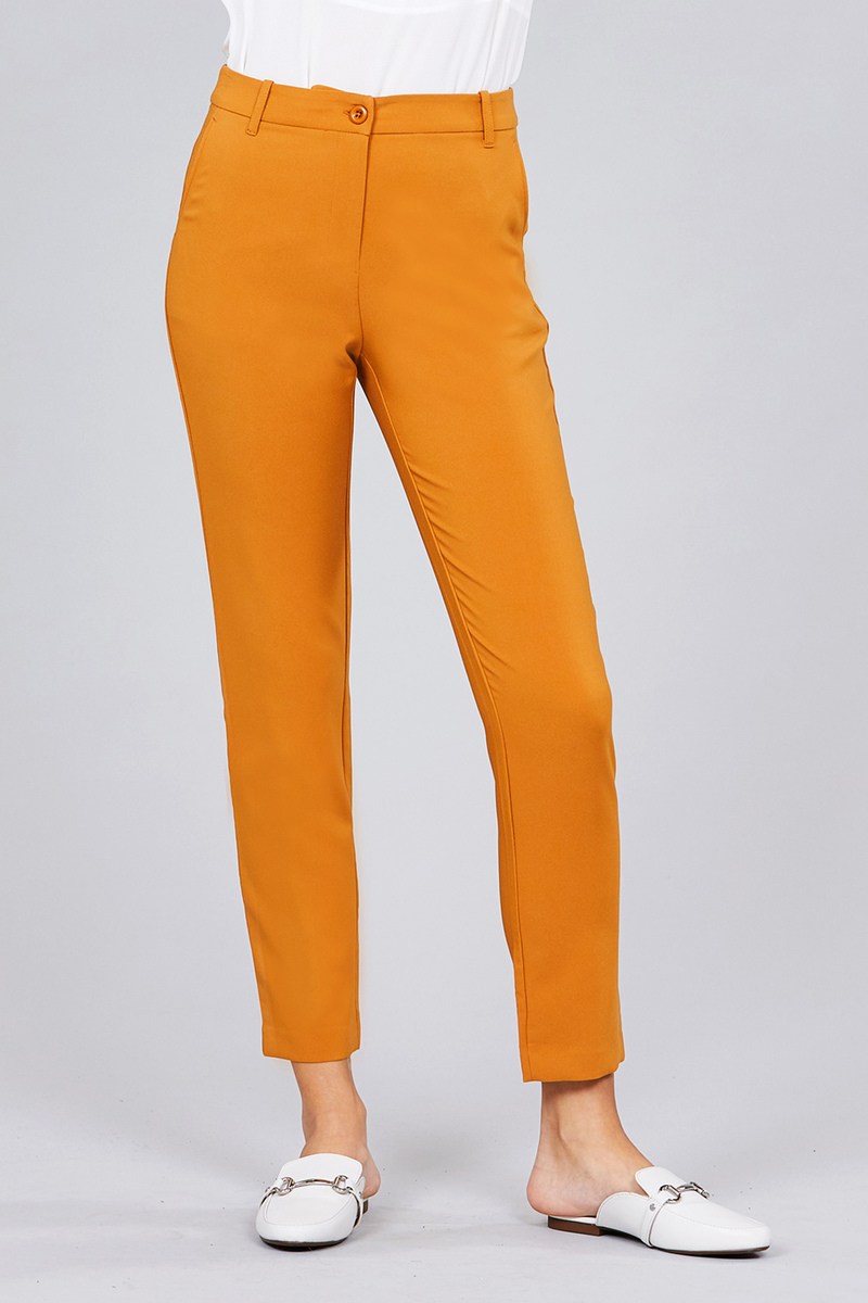 Dark Ginger - Seam Side Pocket Classic Long Pants - 2 colors - womens pants at TFC&H Co.