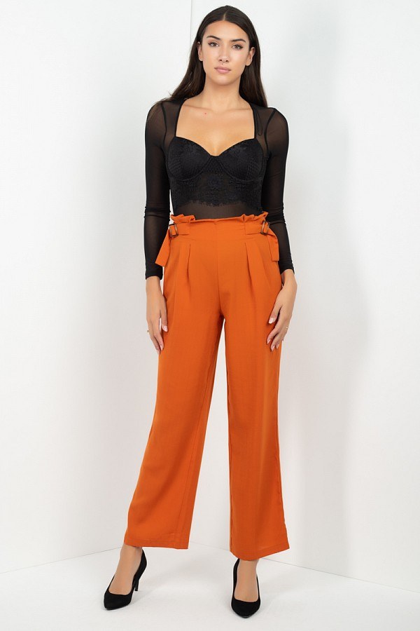 - High Waist Paperbag Wide Pants - 2 colors - womens pants at TFC&H Co.