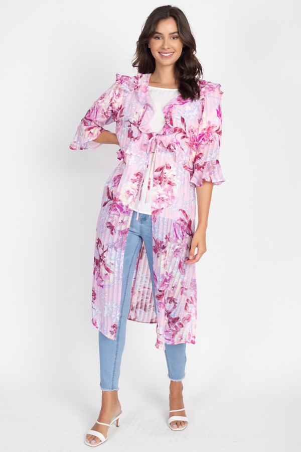 Ruffle Robe Cardigan - 3 colors - women's cardigan at TFC&H Co.