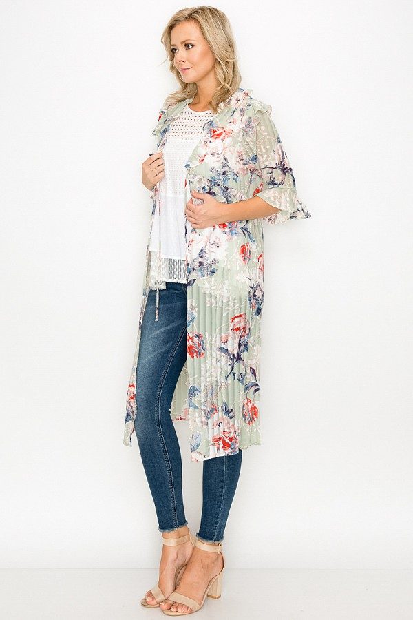Ruffle Robe Cardigan - 3 colors - women's cardigan at TFC&H Co.