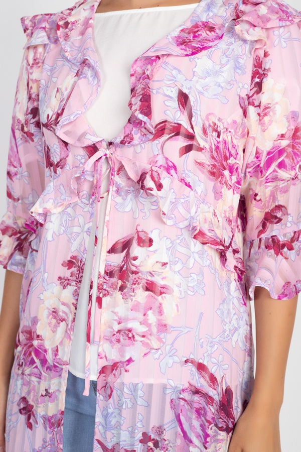 Ruffle Robe Cardigan - 3 colors - women's cardigan at TFC&H Co.
