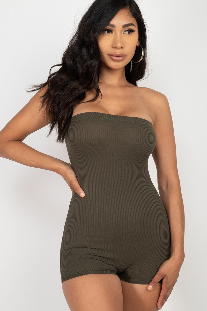 OLIVE - Fitted Tube Romper - 2 colors - Ships from The USA - womens romper at TFC&H Co.