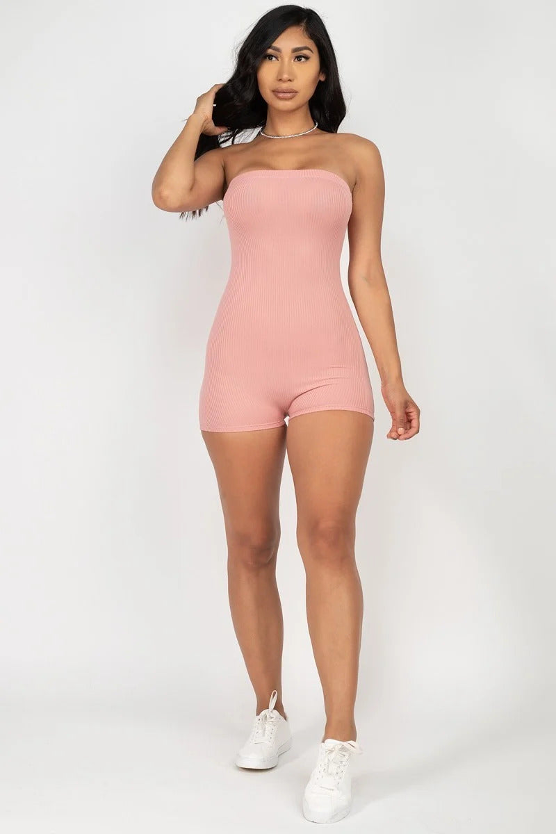 MAUVE - Fitted Tube Romper - 2 colors - Ships from The USA - womens romper at TFC&H Co.