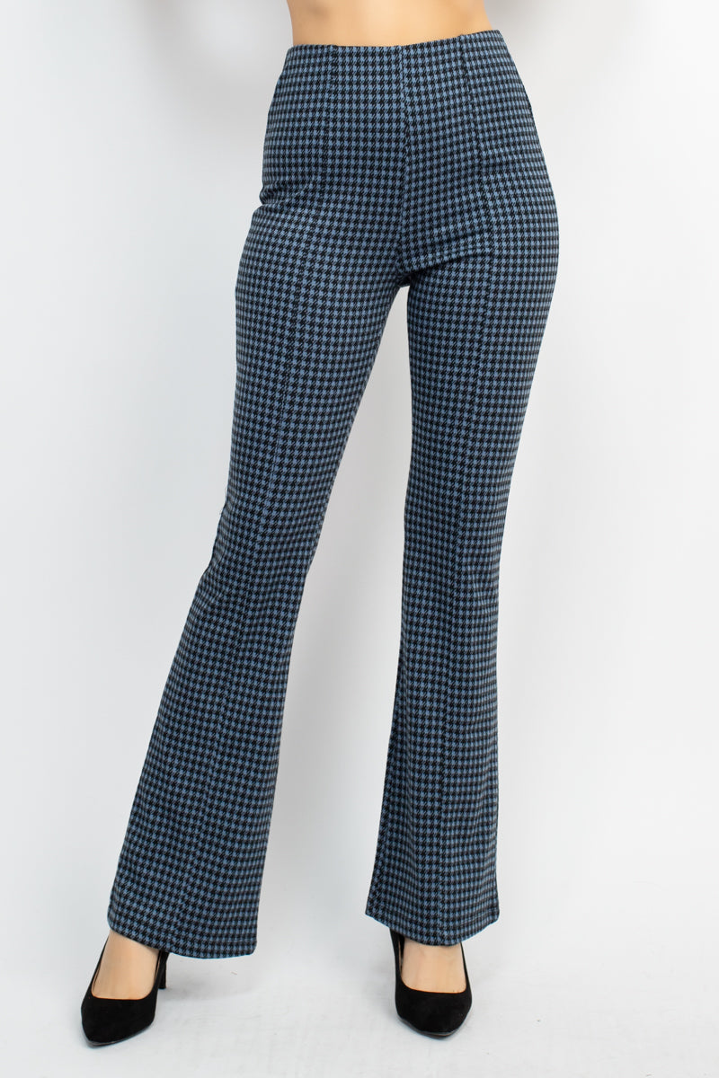 Indigo Blue Black - Plaid Bell Bottom Pants - 2 colors - womens pants at TFC&H Co.