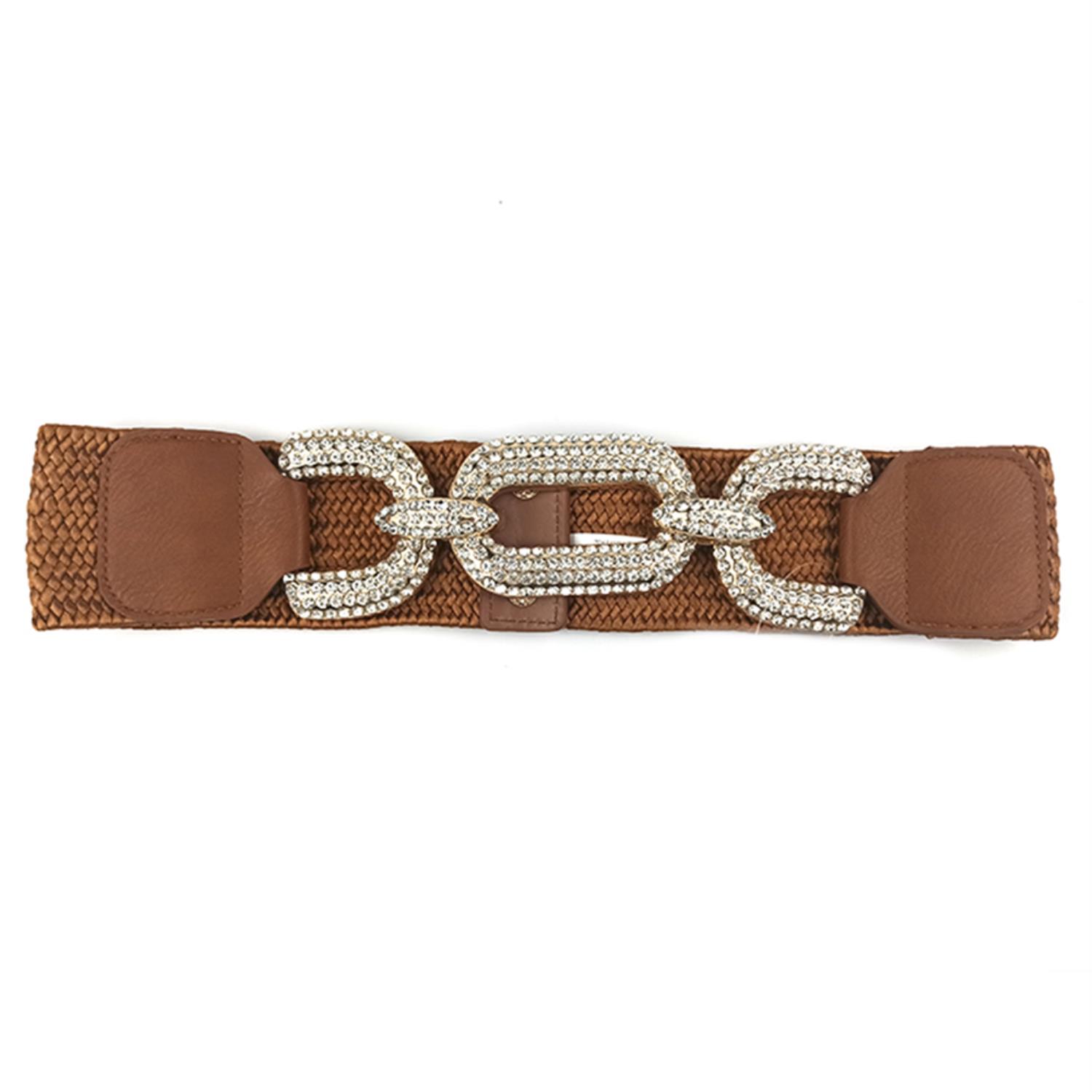 CAMEL - Rhinestone Buckle Elastic Belt - 2 colors - Ships from The US - belt at TFC&H Co.
