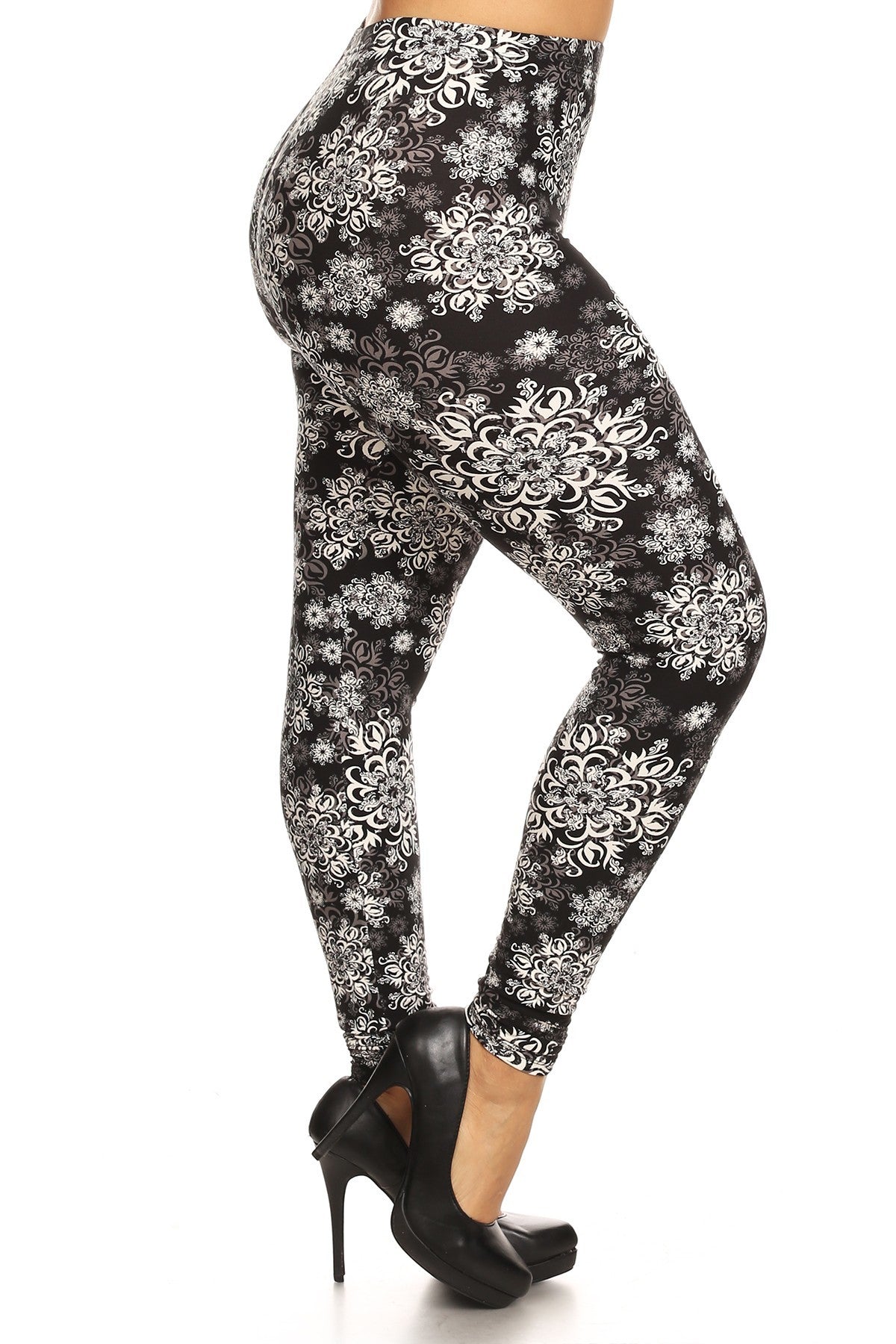 - Voluptuous (+) Plus Size Abstract Print, Full Length Leggings - Ships from The USA - womens leggings at TFC&H Co.