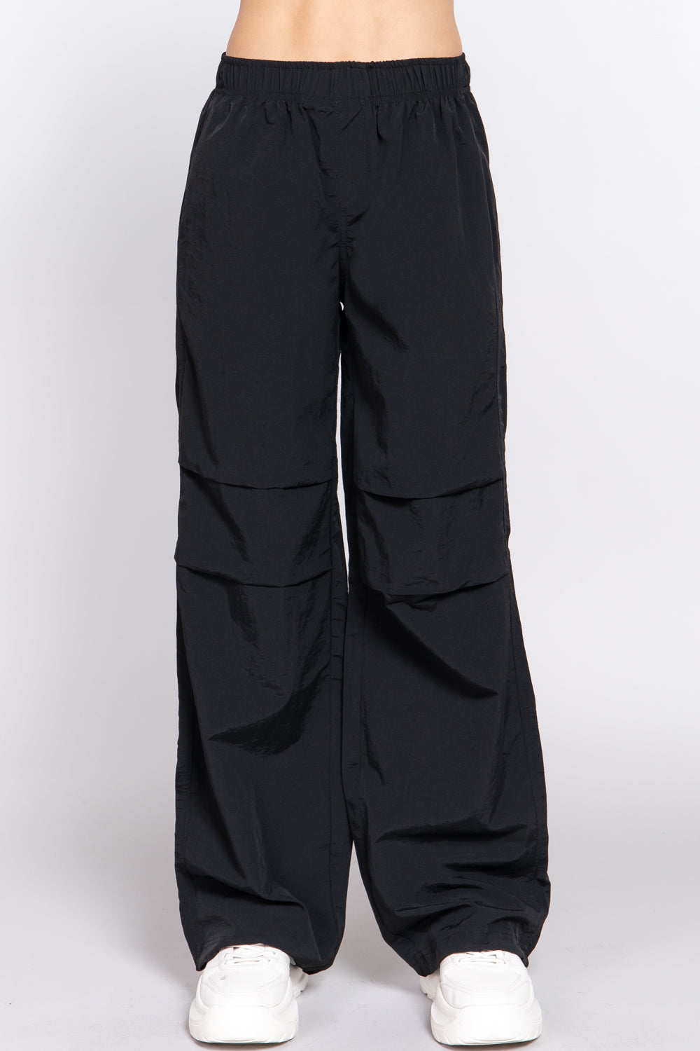 Black - Waist Elastic Parachute Pants - 3 colors to choose from - womens pants at TFC&H Co.