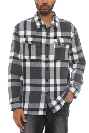 - Men's Checkered Soft Flannel Shacket - 8 colors - mens button-up shirt at TFC&H Co.