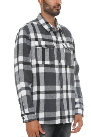 - Men's Checkered Soft Flannel Shacket - 8 colors - mens button-up shirt at TFC&H Co.