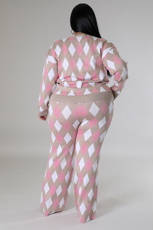 - Voluptuous (+) Long Sleeve Stretch Pants Outfit Set - 3 colors - womens pants set at TFC&H Co.