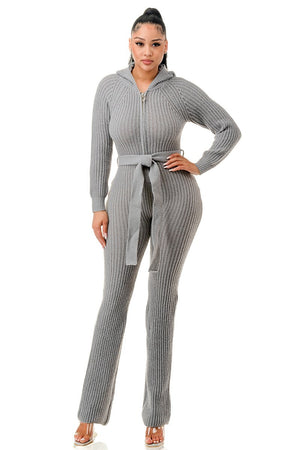 Grey - Monroe Hooded Jumpsuit - 6 colors - womens jumpsuit at TFC&H Co.