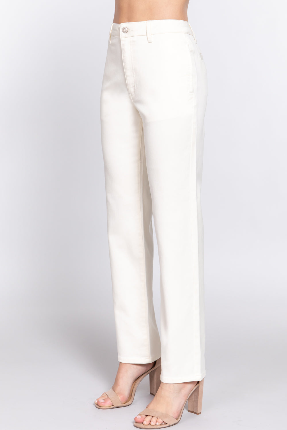- Straight Fit Twill Long Pants - 5 colors - womens pants at TFC&H Co.