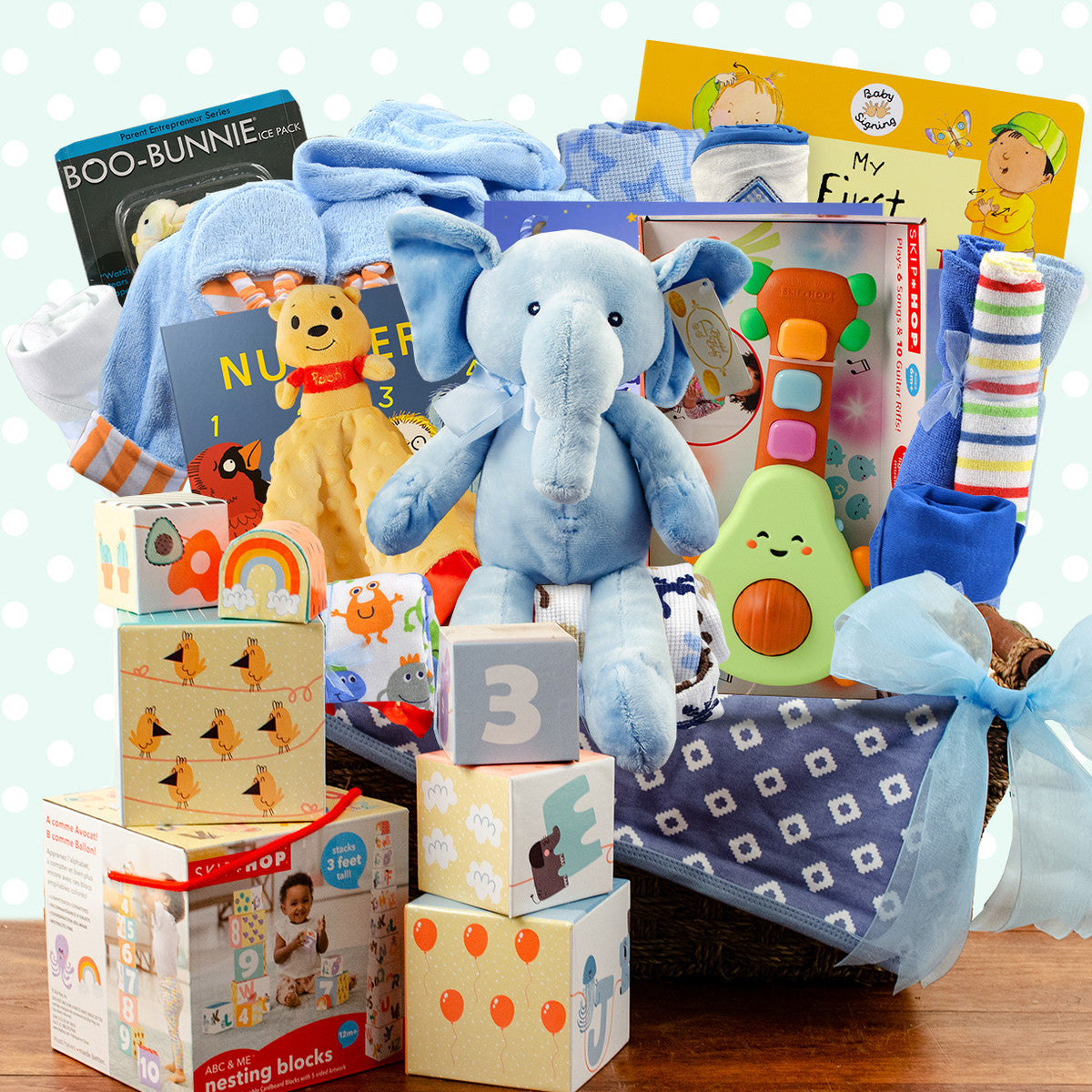 - Grand Welcome: Baby Boy Gift Basket - Gift basket at TFC&H Co.