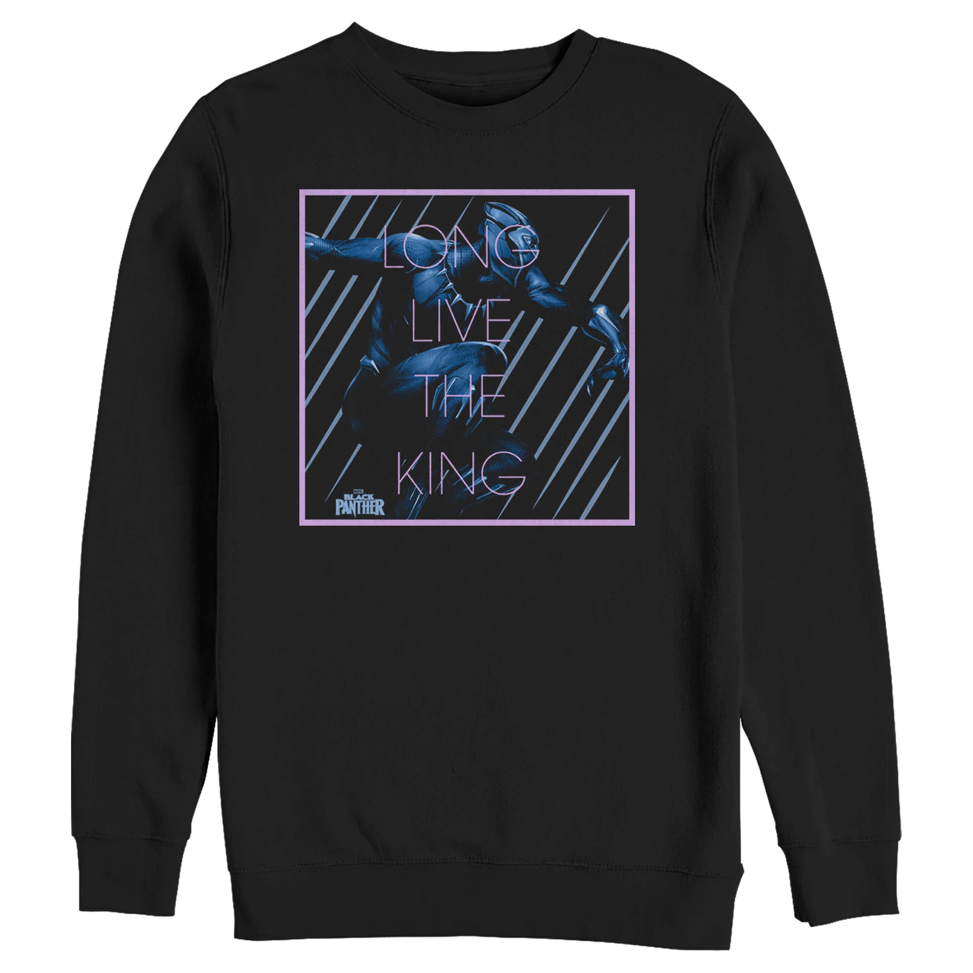 BLACK - Men's Marvel Long Live King Sweatshirt - Sweatshirt at TFC&H Co.